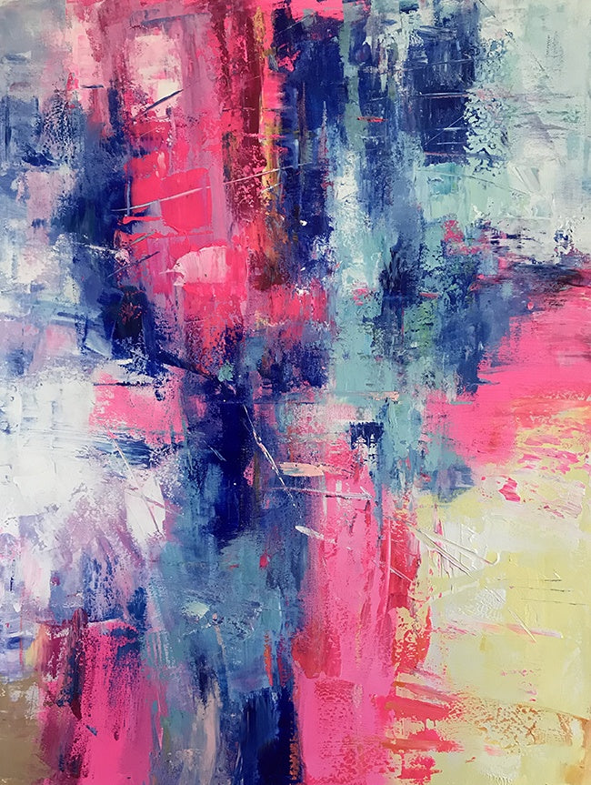 Pink and Blue Wall Art