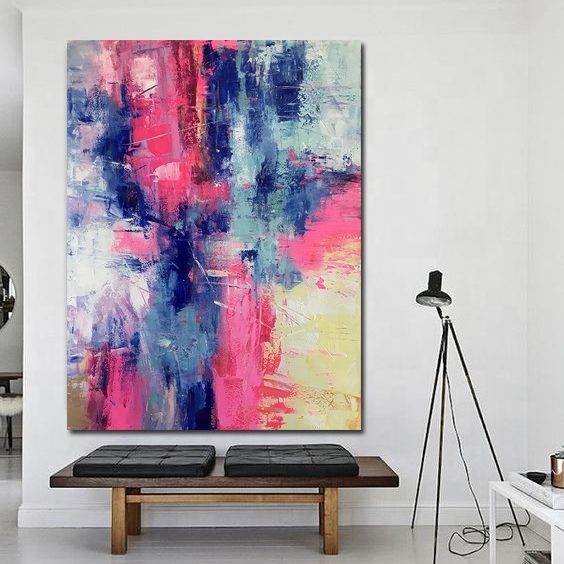 Pink and Blue Wall Art