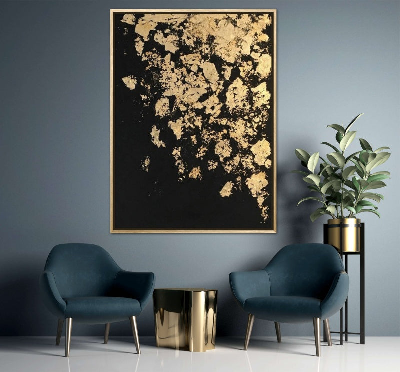 Wandkunst in Schwarz und Gold