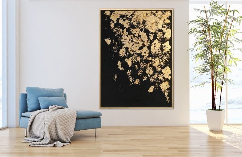 Wandkunst in Schwarz und Gold